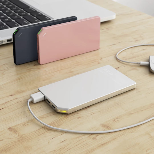 Allocacoc Slim Aluminium Power Bank 5000mAh με Θύρα USB-A Ασημί