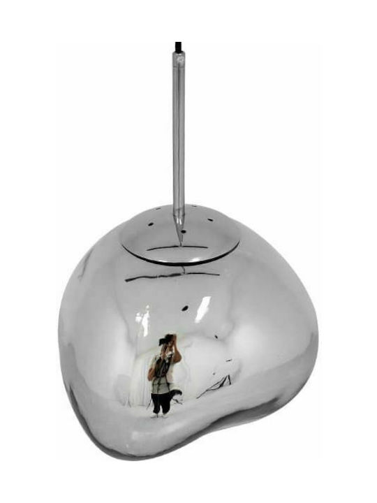 GloboStar Dixxon Pendant Light Silver with Socket E27 28x40cm