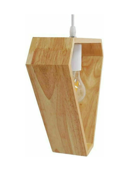 GloboStar Elise Triangle Pendant Light Beige with Socket E27 29x8x28cm