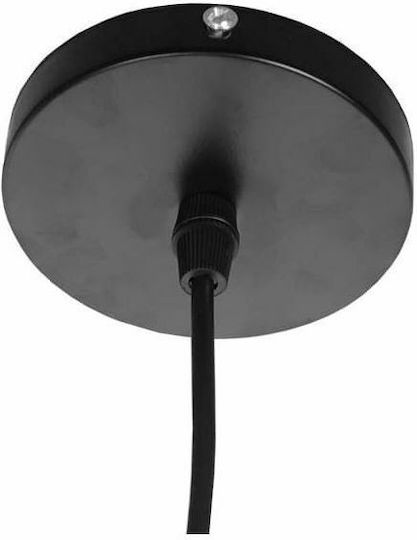 GloboStar Line Stars Pendant Light Black Bell with Socket E27 12.5x12.5cm