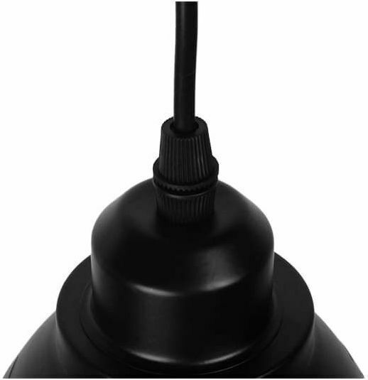 GloboStar Line Stars Pendant Light Black Bell with Socket E27 12.5x12.5cm