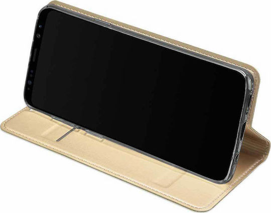 Dux Ducis Skin Pro Book Piele artificială Auriu (iPhone XR)