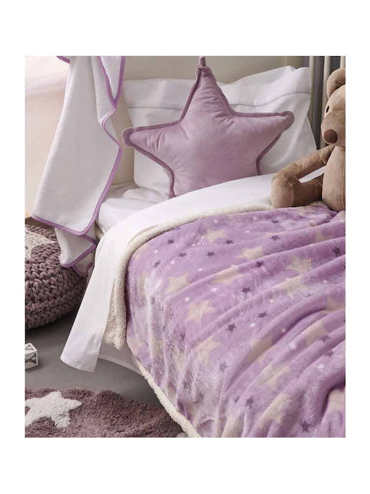 Palamaiki Pătură Pătuț Sky Girl Fleece Violet 110x140cm