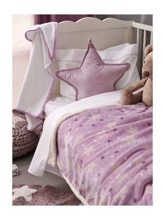 Palamaiki Pătură Pătuț Sky Girl Fleece Violet 110x140cm