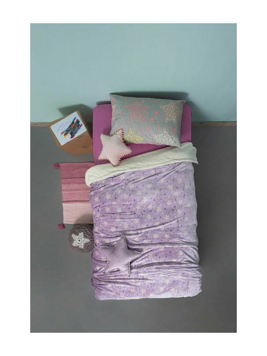 Palamaiki Pătură Pătuț Sky Girl Fleece Violet 110x140cm