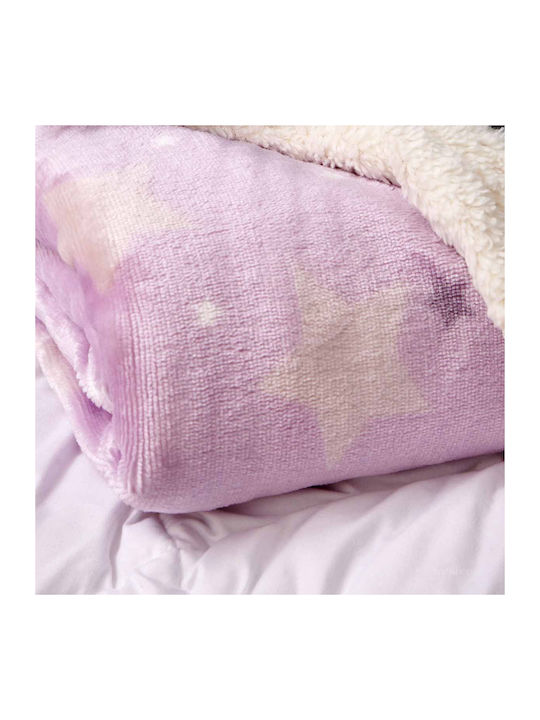 Palamaiki Pătură Pătuț Sky Girl Fleece Violet 110x140cm