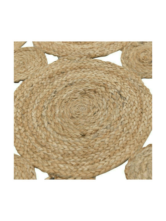 Inart Teppich Rechteckig Sommer aus Jute Beige