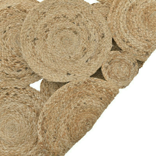 Inart Jute Rug Rectangular Summer from Jute Beige