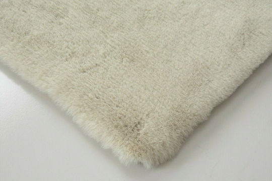 Newplan Puffy Antiderapant Shaggy Din blană T-FC3 Bej