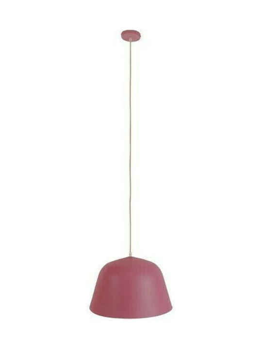 GloboStar Southvale Pendant Light Pink Bell with Socket E27 40x24cm