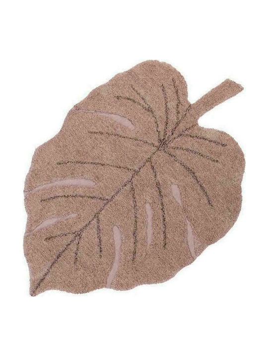 Lorena Canals Handmade Kids Rug Cotton 120x180cm Monstera Vintage Nude