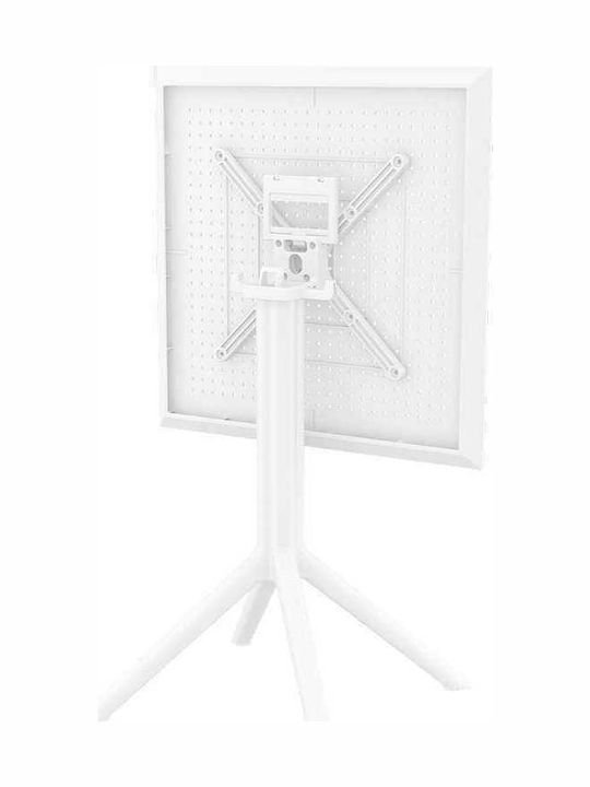 Sky Outdoor Dinner Foldable Polypropylene Table White 60x60x74cm