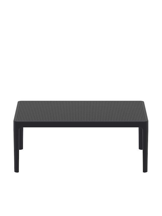 Sky Sitting Room Outdoor Polypropylene Table Black 100x60x40cm