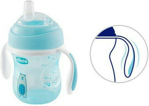 Chicco Transition Cup 4m+ Soft Silicone Glove Blue 200ml