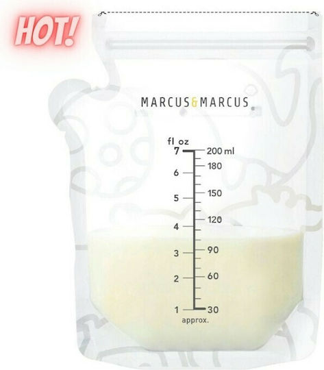 Marcus & Marcus Stand Up Breast Milk Storage Bags 200ml 50pcs