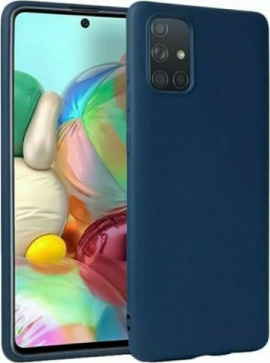 Umschlag Rückseite Silikon Blau (Galaxy A02s)