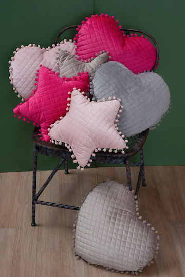 Palamaiki Διακοσμητικό Μαξιλάρι Κούνιας Star Ροζ 34x34cm