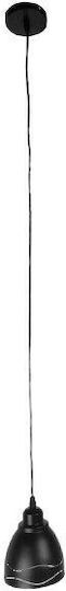 GloboStar Laguna Pendant Light Black Bell with Socket E27 12.5x12.5cm