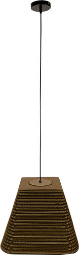 GloboStar Corfu Pendant Light Brown Bell with Socket E27 38x38x30cm