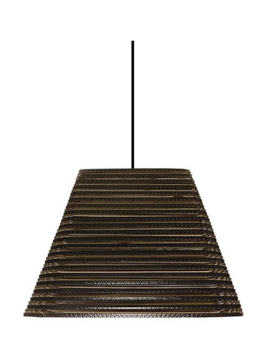 GloboStar Corfu Hängelampe Braun Glocke mit Fassung E27 38x38x30cm.