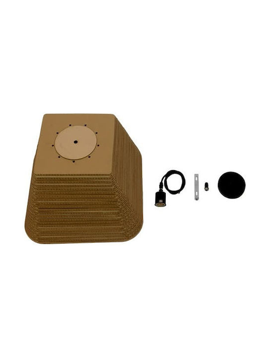 GloboStar Corfu Hängelampe Braun Glocke mit Fassung E27 38x38x30cm.