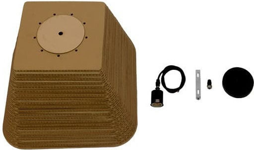 GloboStar Corfu Pendant Light Brown Bell with Socket E27 38x38x30cm