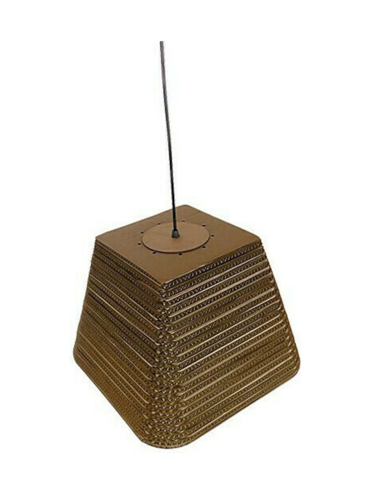 GloboStar Corfu Hängelampe Braun Glocke mit Fassung E27 38x38x30cm.