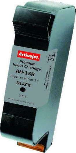 Active Jet Inkjet Printer Compatible Ink HP 15 C6615N 50ml Black