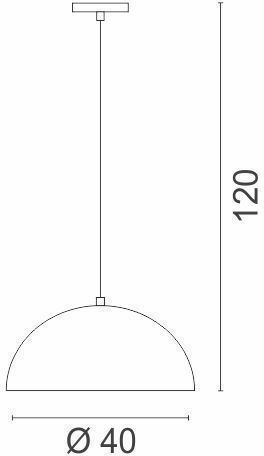 Spot Light Κρεμαστό Φωτιστικό Χάλκινο 40x40x120εκ.