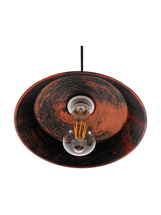 GloboStar Ray Hängelampe Bronze Glocke mit Fassung E27 26x25cm.