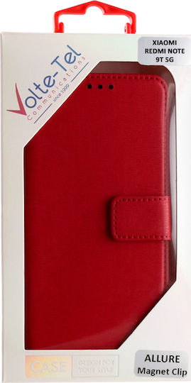 Volte-Tel Allure Magnet Wallet Δερματίνης Κόκκινο (Redmi Note 9T)