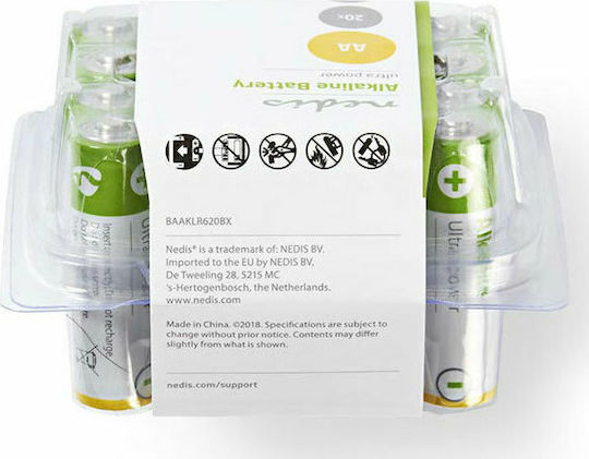 Nedis Alkaline Batterien AA 1.5V 20Stück BAAKLR620BX