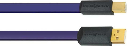 Wireworld USB 2.0 Кабел USB-A мъжки - USB-B мъжки Лилав 3м