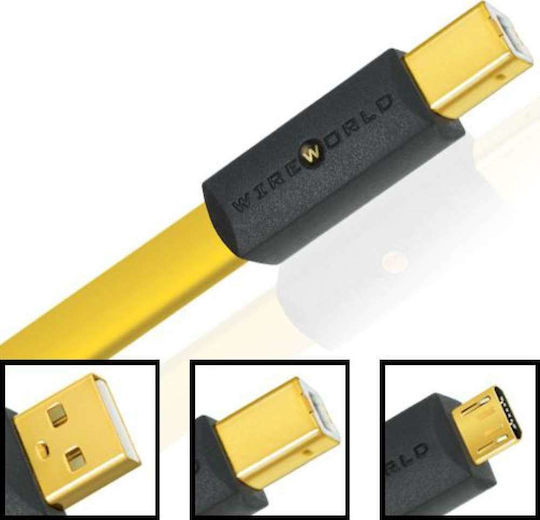 Wireworld USB 2.0 Cablu USB-A - USB-B Galben 1m
