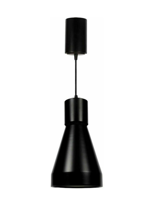 VK Lighting Pendant Light LED Bell with Warm White Light Black