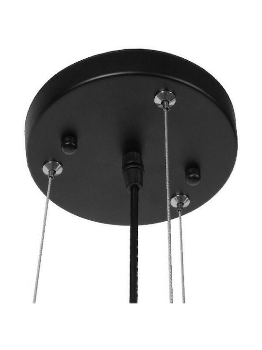 GloboStar Industrial Kevia Deckenleuchte Schwarz Raster mit Lampenbirnensockel E27 40x40x17.5cm