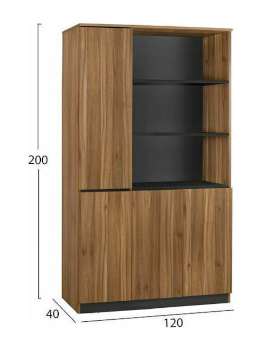 Kleiderschrank Büro Supreme Honey Oak / Grey 120x40x200cm