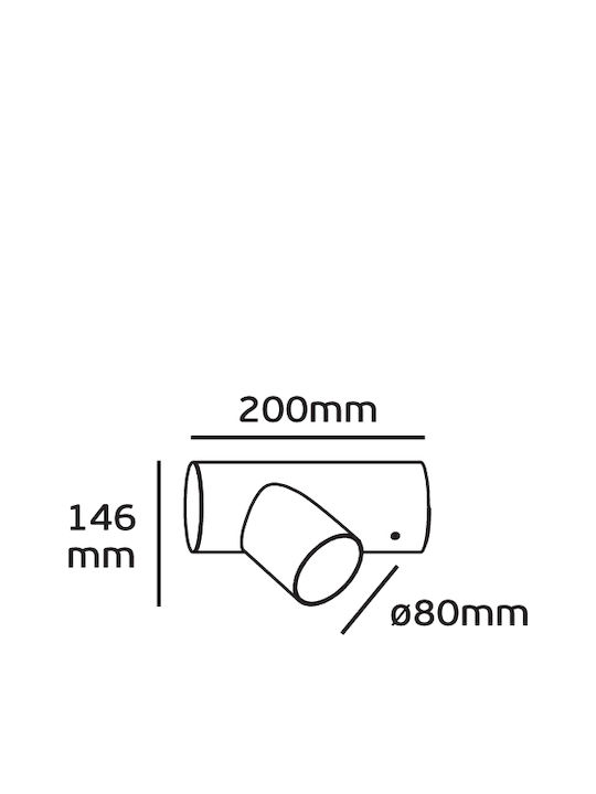 VK Lighting Επιτοίχιο Εξωτερικό Σποτ LED IP54