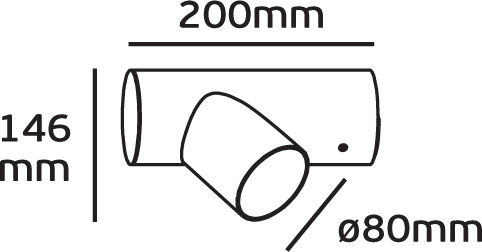 VK Lighting Wandmontiertes Außen-Spotlight LED IP54