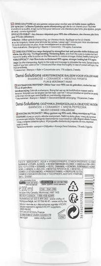 Vichy Dercos Densi Restoring Solutions Balm Conditioner Reconstruction/Nourishment for All Hair Types 200ml