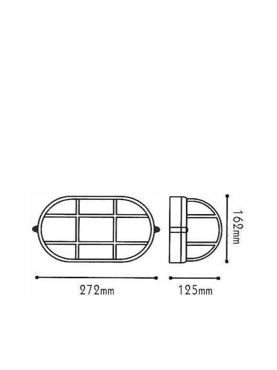 Aca Wall-Mounted Outdoor Turtle Light E27 IP45