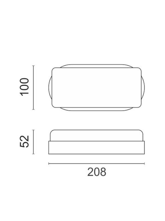 Spot Light Стенен Външен Плафон LED IP54 18W с Естествено бяло Светлина