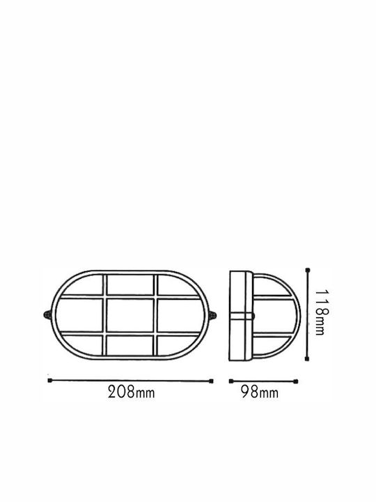 Aca Wall-Mounted Outdoor Turtle Light E27 IP45