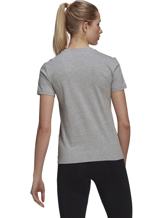 Adidas Essentials Slim 3-Stripes Damen Sport T-Shirt Gray