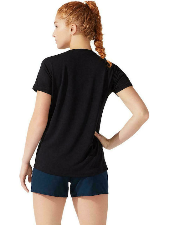 ASICS Core Damen Sport T-Shirt Schnell trocknend Schwarz