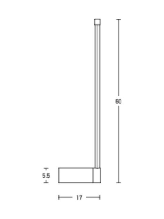 Zambelis Lights Lamp Wall LED Black 60x17cm Zambelis Lights Lamp Wall LED Black 60x17cm