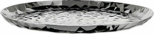 Alessi Stainless Steel Round Tray Joy 3 Metallic