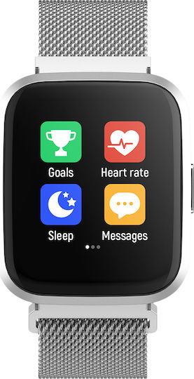Forever ForeVigo 2 SW-310 Smartwatch με Παλμογράφο (Ασημί)
