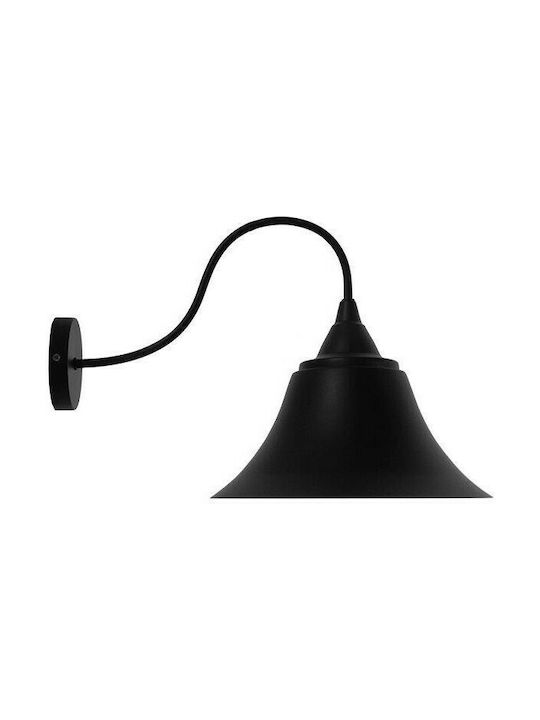 GloboStar Industrial Wall Lamp with E27 Socket Black 30x30cm