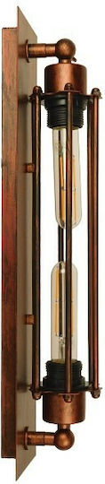 GloboStar Bespoke Industrial Wall Lamp with E27 Copper Base 9.5x47cm